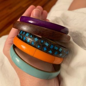 Five (5) indie bangles from Toast (UK)